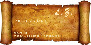 Luria Zajzon névjegykártya